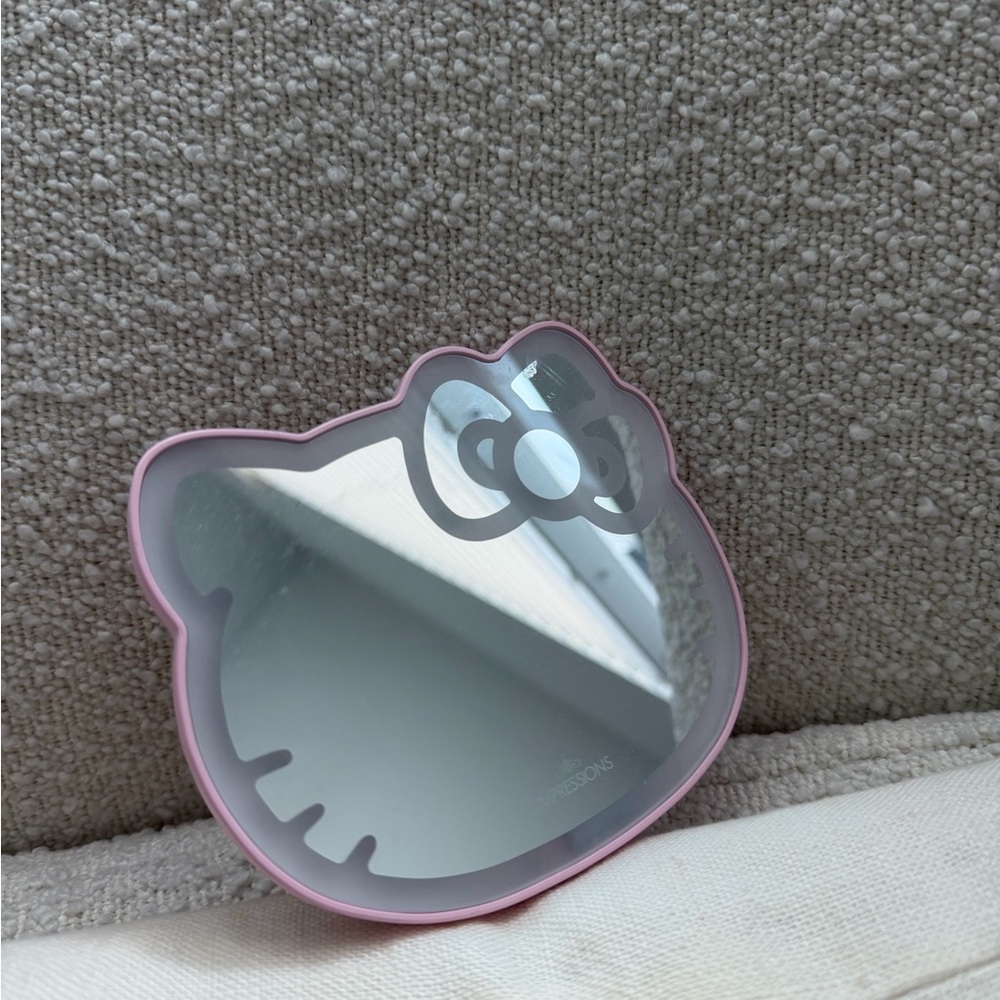 Hello Kitty Pink Bow Outline Hand Mirror